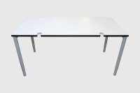Hali Schreibtisch weiß mit schwarzer Kante 160x80 cm