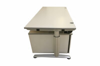 Wini Komplettarbeitsplatz Winea Kompakt lichtgrau Schreibtisch mit Rollcontainer
