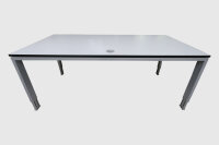 Wini Winea Focus Schreibtisch Weiß mit schwarzer Kante 180x80 cm