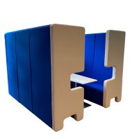 Ahrend Loungescape Loungesofa Blau-Weiß inkl. Tisch